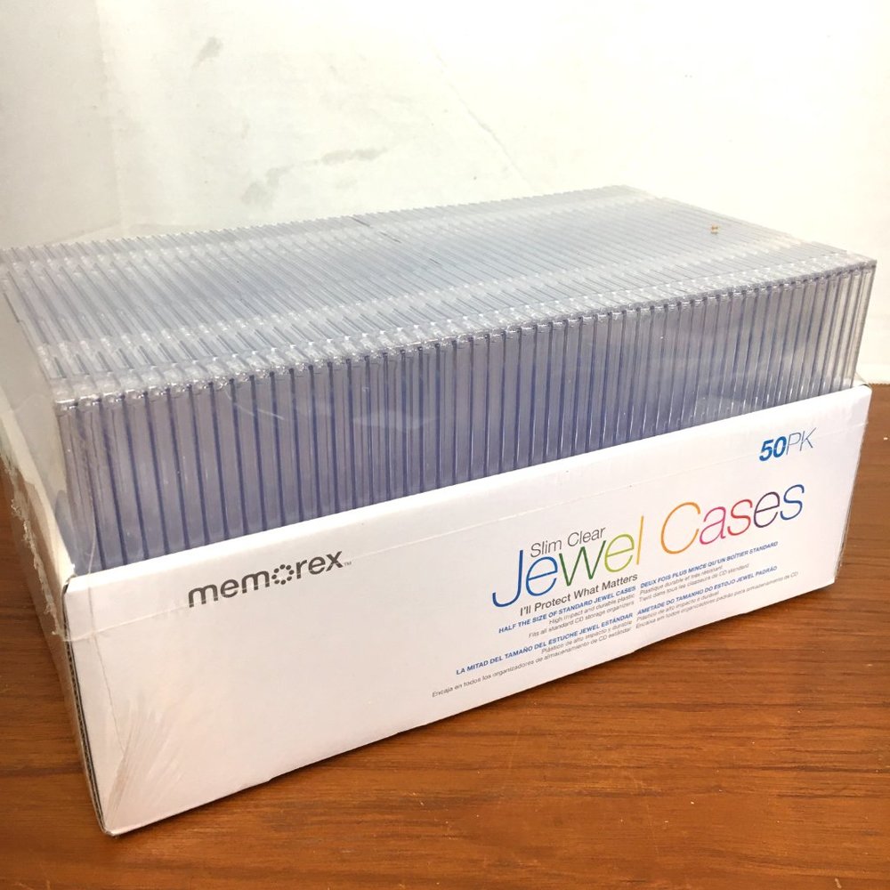 Memorex  Slim Clear CD/DVD Jewel Cases NWT